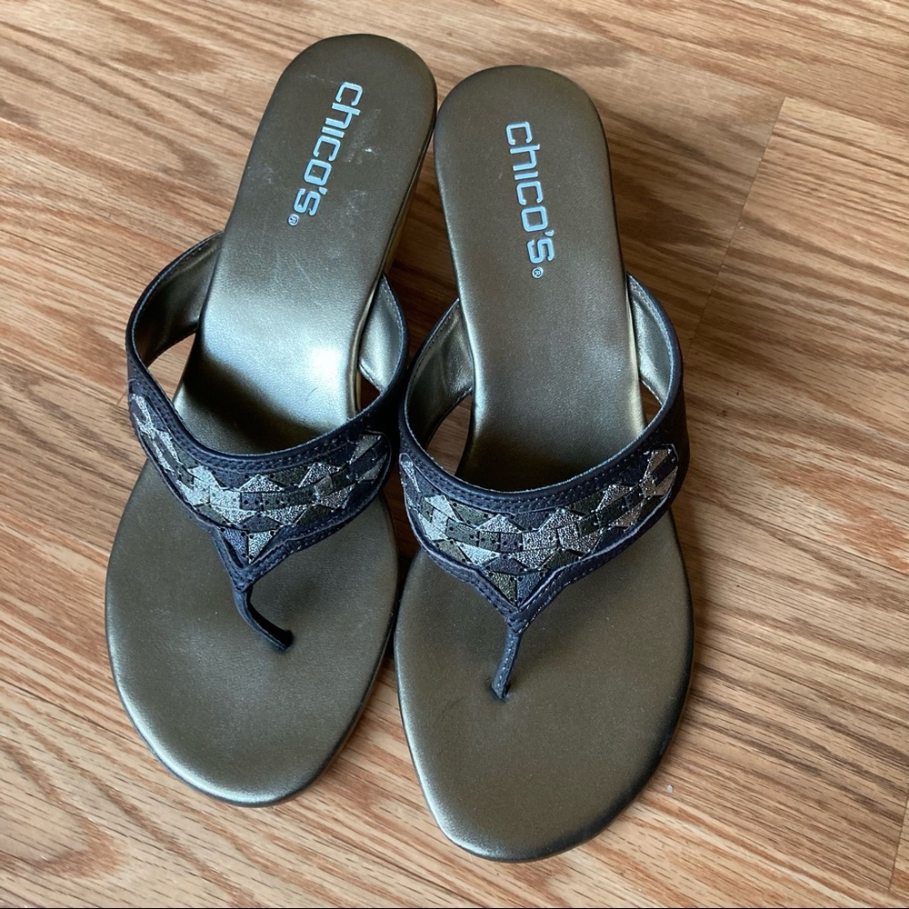 Chico’s Metal Sliver Sandal